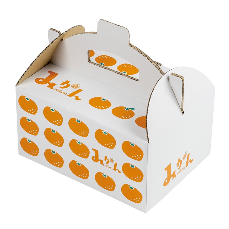 ヤマニパッケージ 手提箱 イラストみかん L-2505 10枚/束(ご注文単位10束)【直送品】