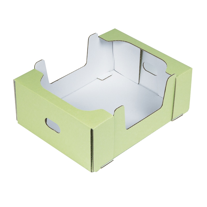 ヤマニパッケージ サービス箱 見えるコンテナ 2K 2K グリーン L-2413 25枚/束(ご注文単位4束)【直送品】