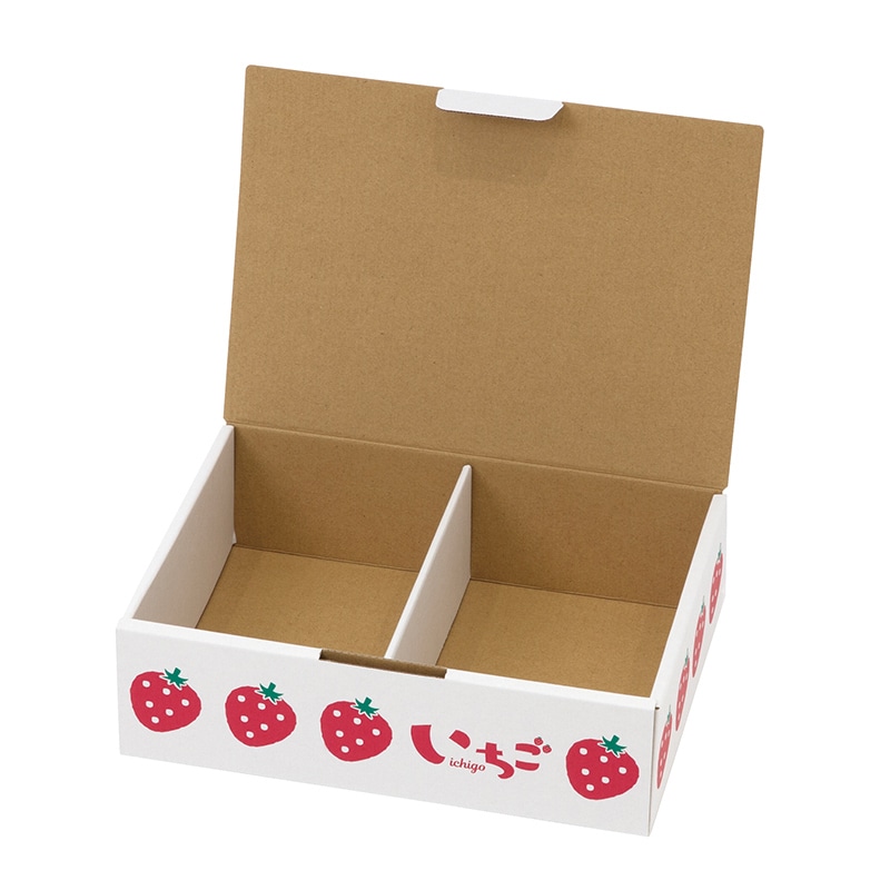 ヤマニパッケージ ギフト箱 イラストいちご 300g2P L-2531 10枚/束(ご注文単位10束)【直送品】