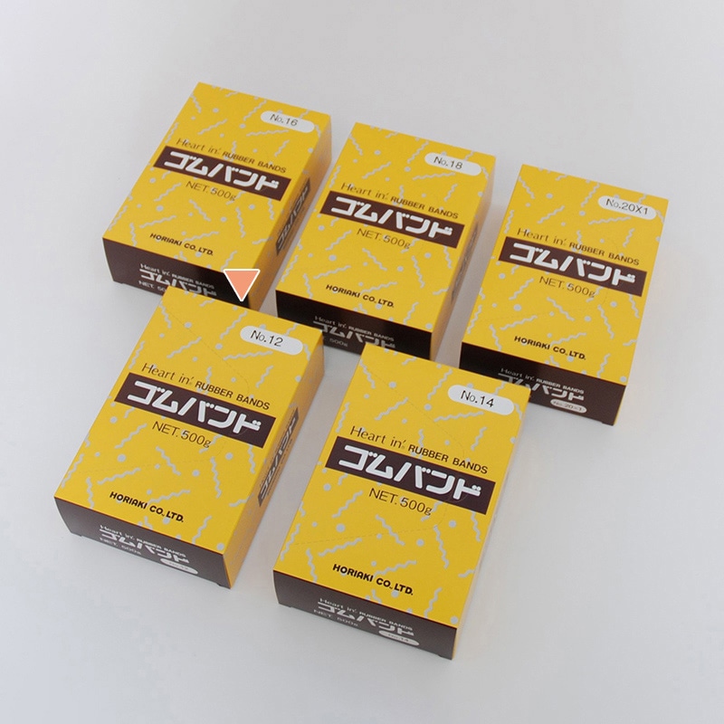 ホリアキ ハートイン ゴムバンド 標準 500g箱入 #12 10007020300 1箱（ご注文単位20箱）【直送品】