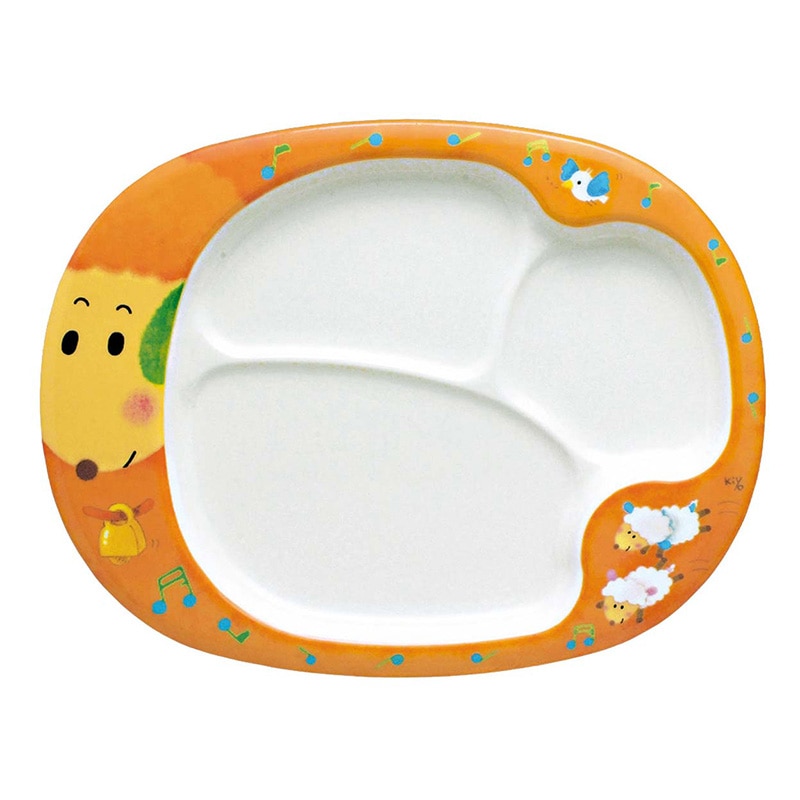 メラミン オーバル お子様プレート E10HJ ひつじ 1個(ご注文単位1個)【直送品】