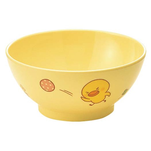 メラミン 子供食器 ひよこぐみ 飯茶碗(身)イエロー J5BHIY 1個(ご注文単位1個)【直送品】