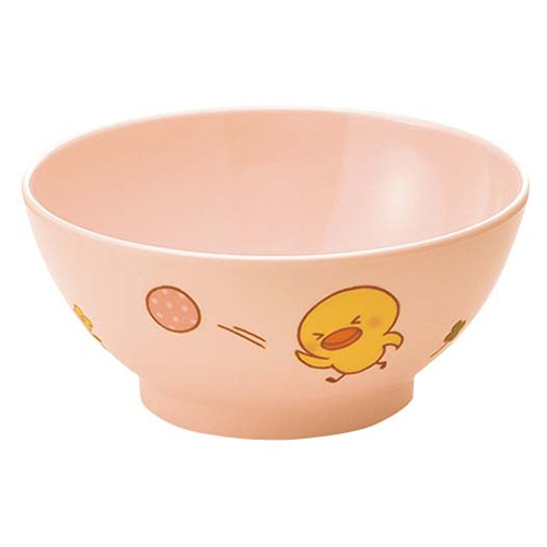 メラミン 子供食器 ひよこぐみ 飯茶碗(身)ピンク J5BHIP 1個(ご注文単位1個)【直送品】