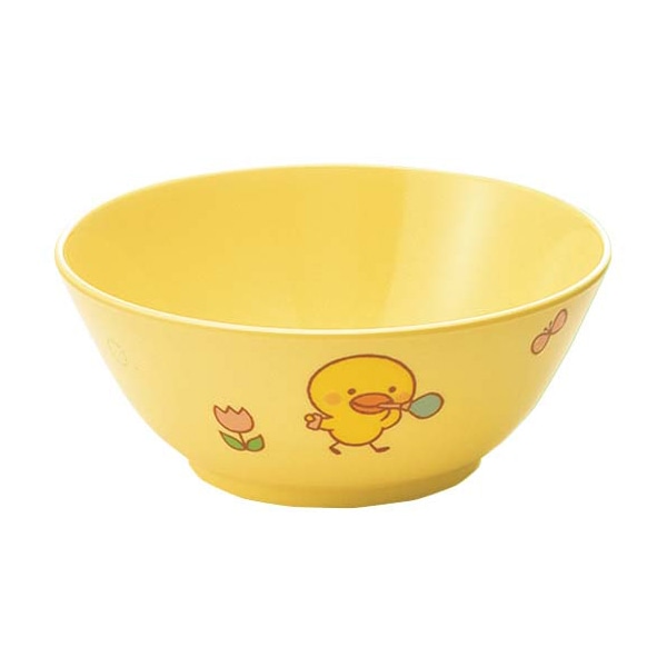 メラミン 子供食器 ひよこぐみ 汁碗(身)イエロー J6BHIY 1個(ご注文単位1個)【直送品】
