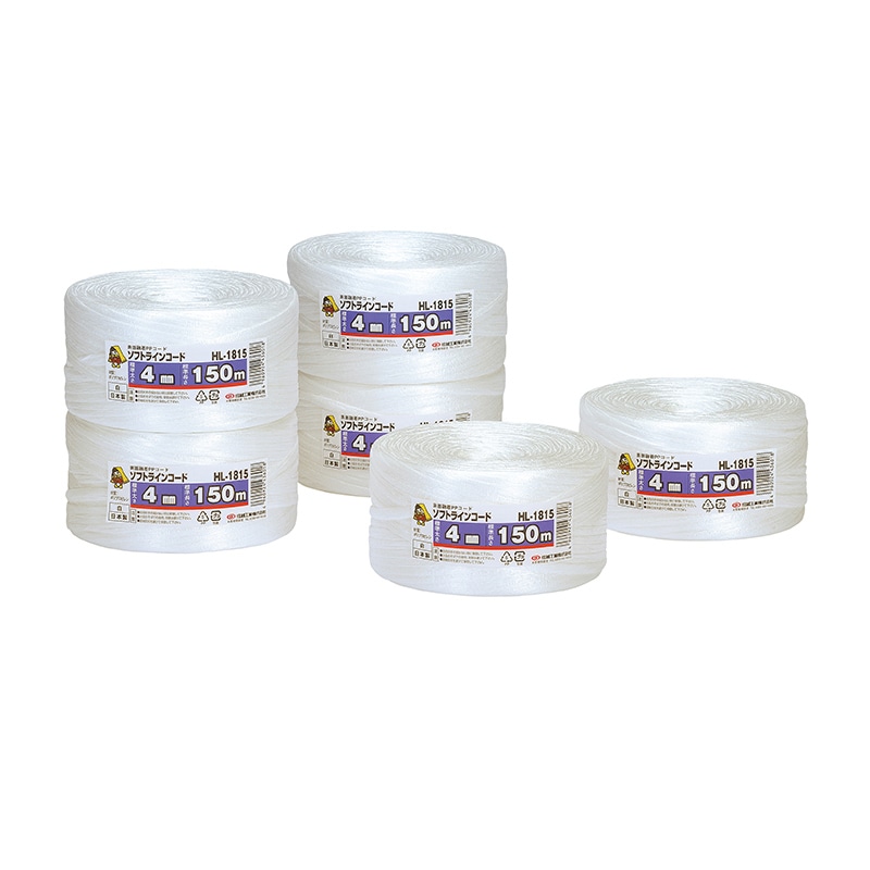 信越工業 結束ひも　ソフトラインコード HL-1815 白 1巻（ご注文単位36巻）【直送品】