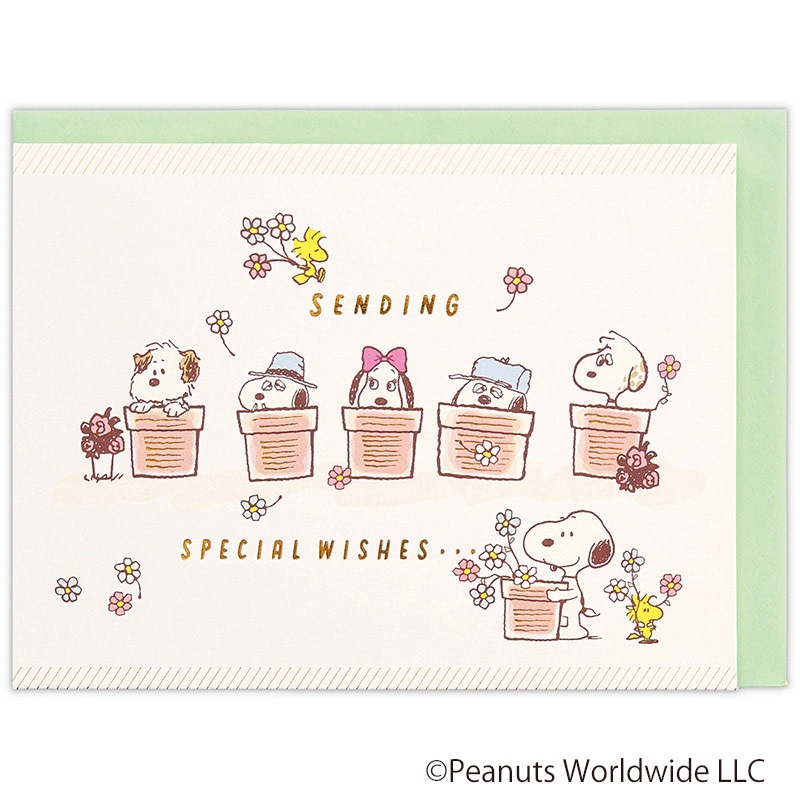 日本ホールマーク ありがとう　立体カード スヌーピー　フラワーポット 811594 1枚（ご注文単位6枚）【直送品】