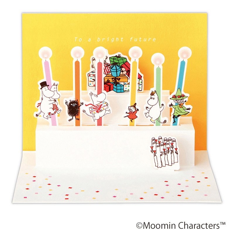 日本ホールマーク 誕生お祝い 立体カード ムーミン バースデーキャンドル 811617 1枚(ご注文単位6枚)【直送品】