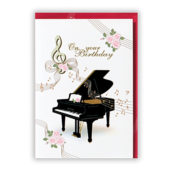 日本ホールマーク 誕生お祝い オルゴールカード ピアノ3 815226 1枚(ご注文単位6枚)【直送品】