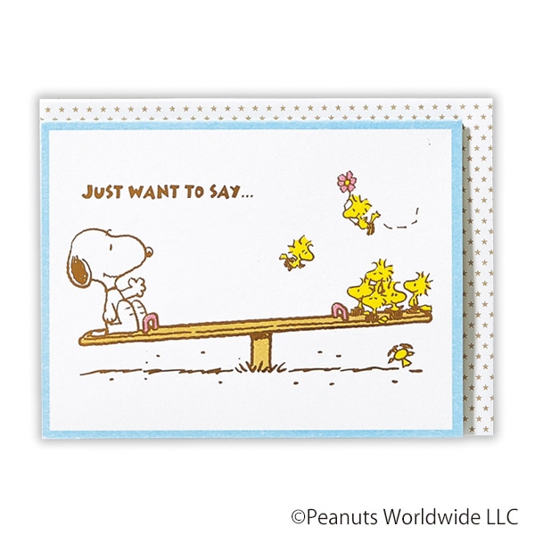 日本ホールマーク ありがとう 立体カード スヌーピー シーソー2 816100 1枚(ご注文単位6枚)【直送品】
