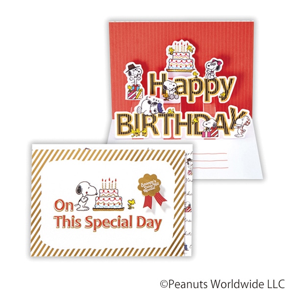 日本ホールマーク 誕生お祝い 立体カード スヌーピー 兄弟と文字2 816148 1枚(ご注文単位6枚)【直送品】