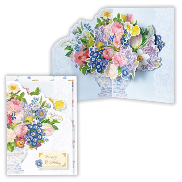 日本ホールマーク 誕生お祝い 立体カード パープルフラワーズ2 816186 1枚(ご注文単位6枚)【直送品】