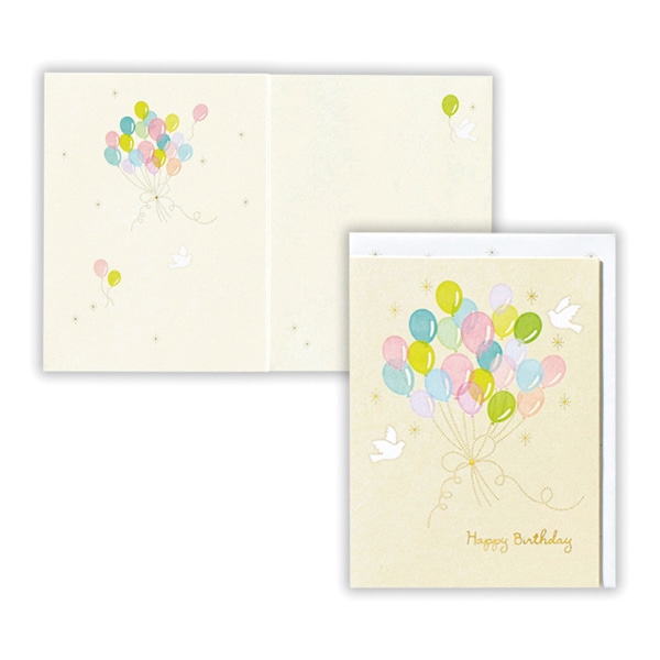 日本ホールマーク 誕生お祝い カード 風船と鳥2 816254 1枚(ご注文単位6枚)【直送品】
