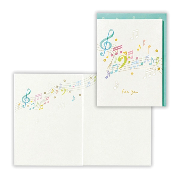 日本ホールマーク 多目的 ミニカード シャイニーウィッシーズ 音符2 816285 1枚(ご注文単位6枚)【直送品】