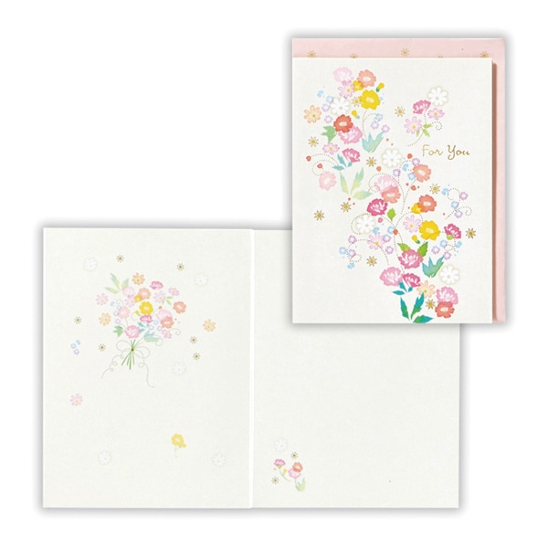 日本ホールマーク 多目的 ミニカード シャイニーウィッシーズ ピンク小花2 816292 1枚(ご注文単位6枚)【直送品】