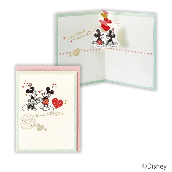 日本ホールマーク 多目的 立体カード ミントハート ミッキー&ミニー 816377 1枚(ご注文単位6枚)【直送品】