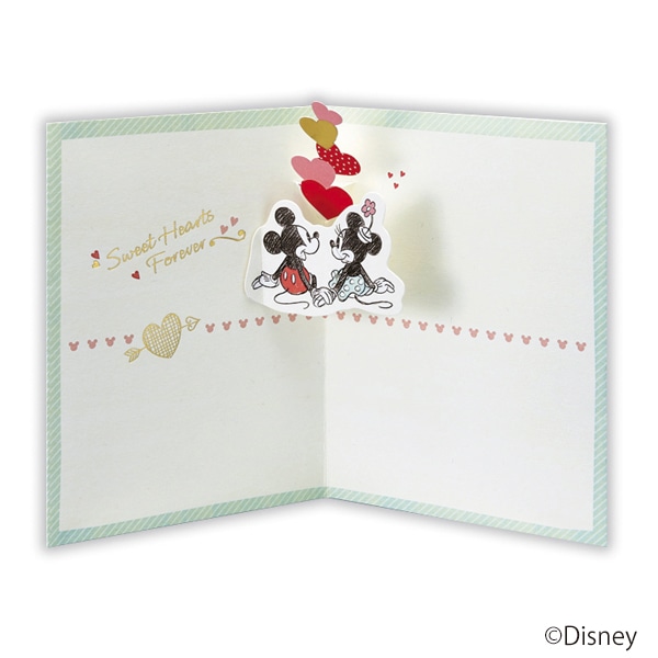 日本ホールマーク 多目的 立体カード ミントハート ミッキー&ミニー 816377 1枚(ご注文単位6枚)【直送品】