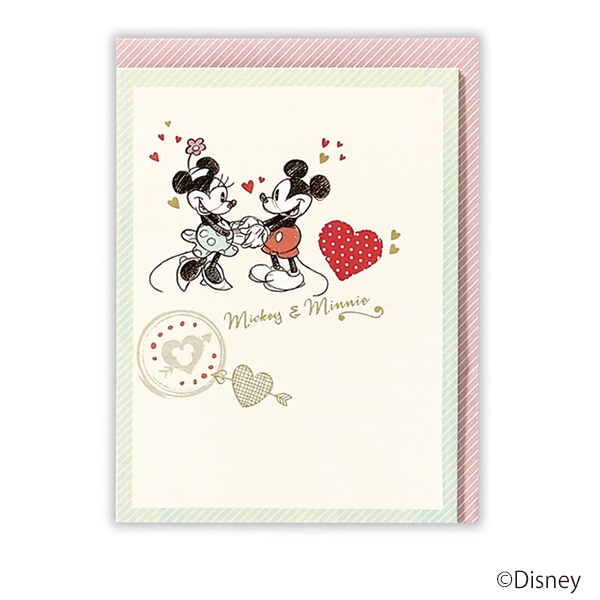 日本ホールマーク 多目的 立体カード ミントハート ミッキー&ミニー 816377 1枚(ご注文単位6枚)【直送品】