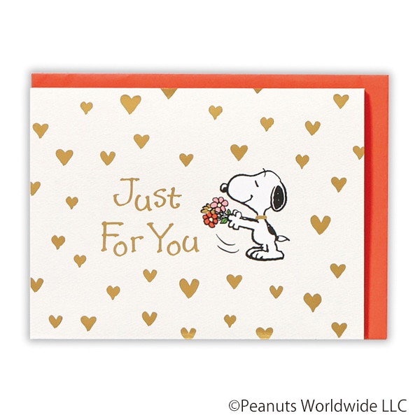 日本ホールマーク 多目的 立体カード スヌーピー ゴールドハート 816643 1枚(ご注文単位6枚)【直送品】