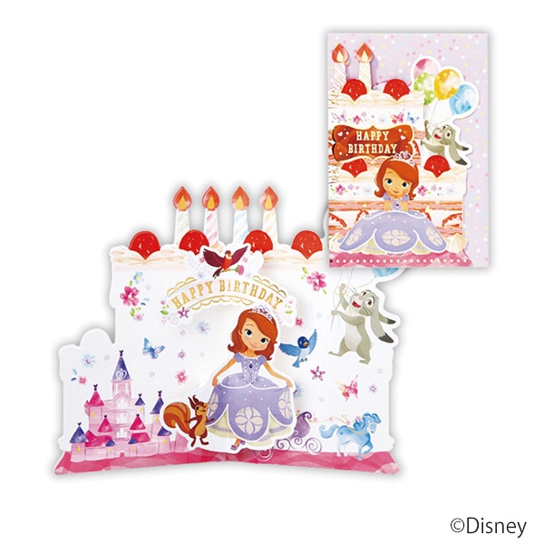 日本ホールマーク 誕生お祝い 立体カード ディズニー ソフィア ダイカット2 816681 1枚(ご注文単位6枚)【直送品】