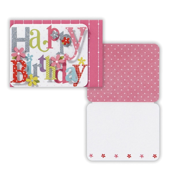 日本ホールマーク 誕生お祝い ミニカード 抜き文字バースデー2 817916 1枚(ご注文単位6枚)【直送品】