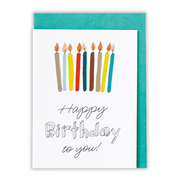 日本ホールマーク 誕生お祝い 立体ミニカード ろうそく2 817961 1枚(ご注文単位6枚)【直送品】