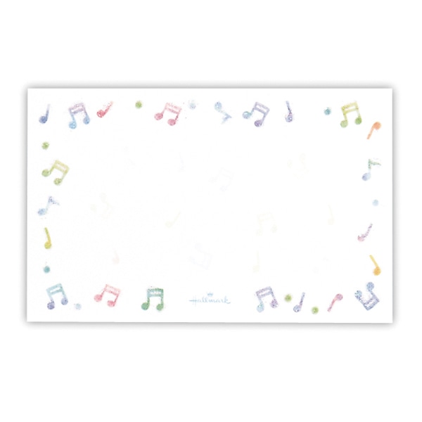 日本ホールマーク ミニメッセージカード カラフル音符3 818203　1セット（ご注文単位6セット）【直送品】