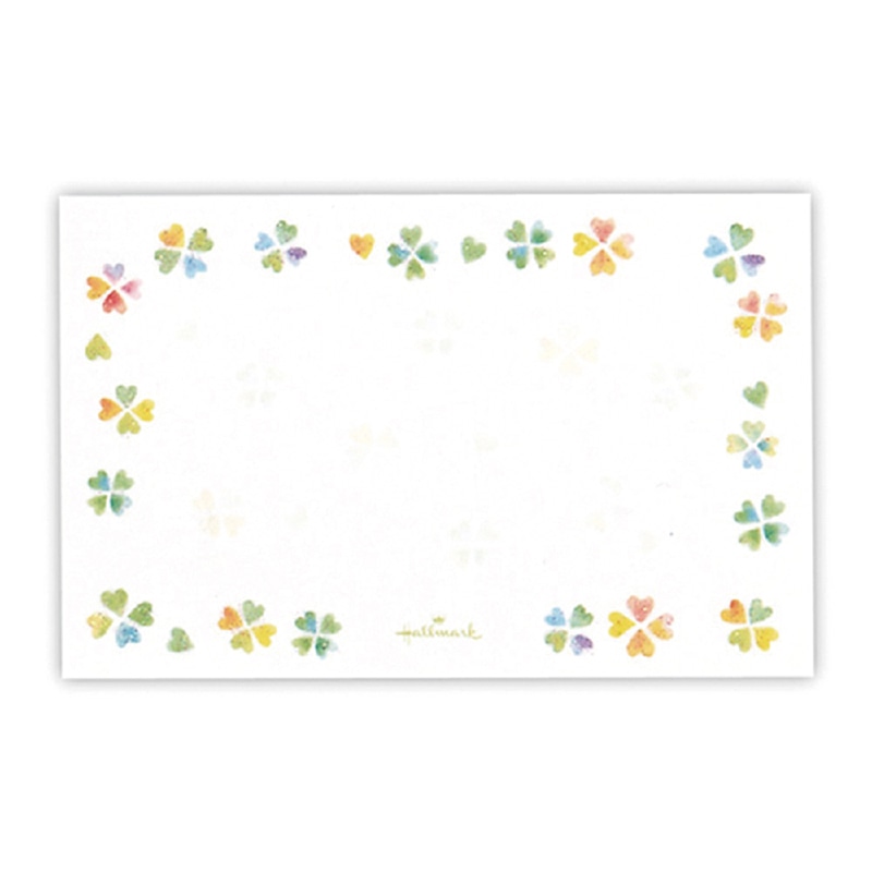 日本ホールマーク ミニメッセージカード カラフルクローバー3 818227　1セット（ご注文単位6セット）【直送品】