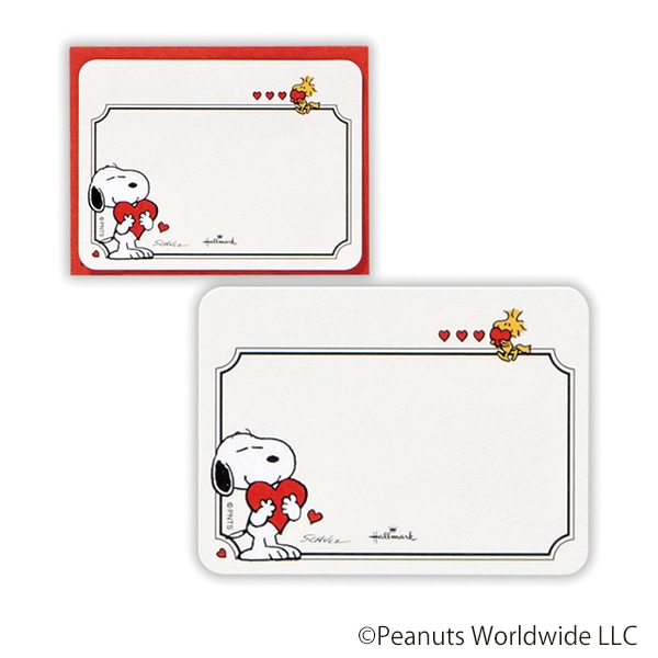 日本ホールマーク ミニメッセージカードセット スヌーピー　ハート2 818388　1セット（ご注文単位6セット）【直送品】