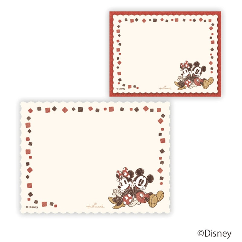 日本ホールマーク ミニメッセージカードセット ディズニー　ミッキー＆ミニー　スマイル2 818395　1セット（ご注文単位6セット）【直送品】