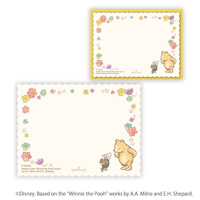 日本ホールマーク ミニメッセージカードセット クラシックプー2　くまのプーさん 818401　1セット（ご注文単位6セット）【直送品】