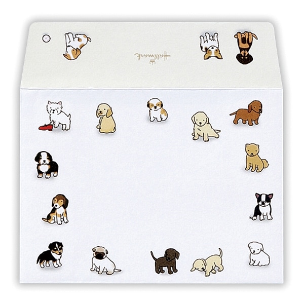日本ホールマーク ひとこと封筒 ちび犬6 818524　1セット（ご注文単位6セット）【直送品】