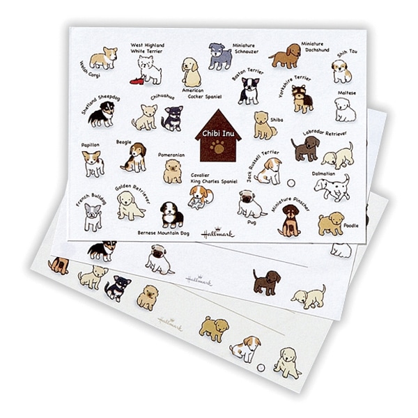 日本ホールマーク ひとことふたこと箋 ちび犬6 818616　1冊（ご注文単位6冊）【直送品】