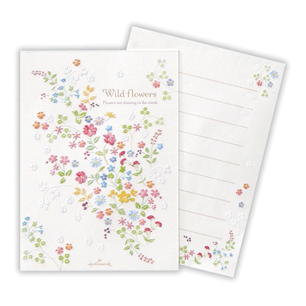 日本ホールマーク ひとことふたこと箋 ワイルドフラワー3 818623　1冊（ご注文単位6冊）【直送品】