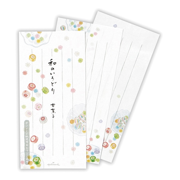 日本ホールマーク 一筆箋 和のいろどり甘菓子2 818746　1冊（ご注文単位6冊）【直送品】