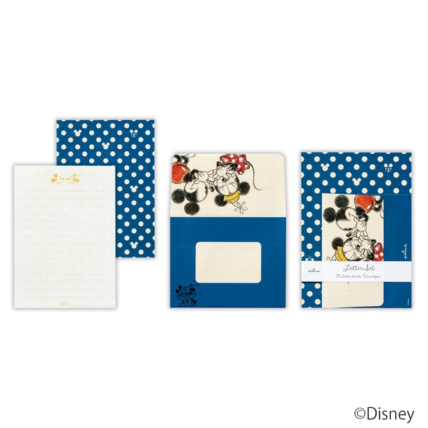 日本ホールマーク レターセット ディズニー　ミッキーマウス　ドット青2 819255　1セット（ご注文単位6セット）【直送品】