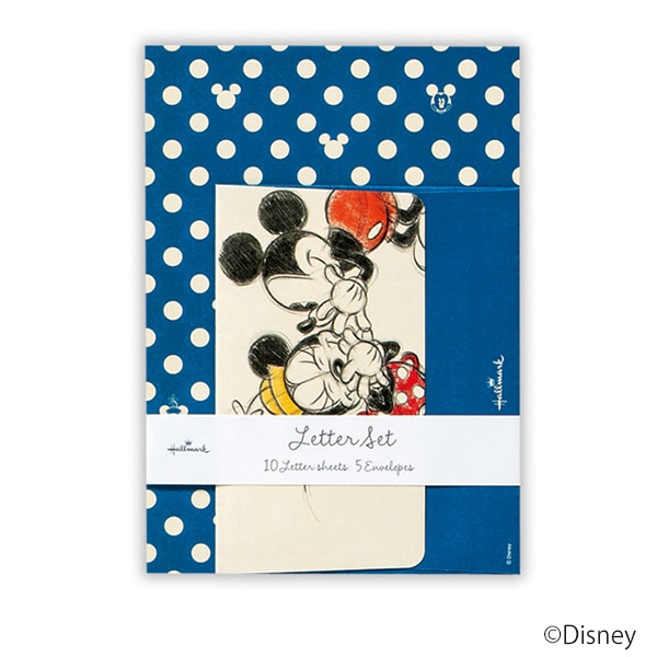 日本ホールマーク レターセット ディズニー ミッキーマウス ドット青2 819255 1セット(ご注文単位6セット)【直送品】