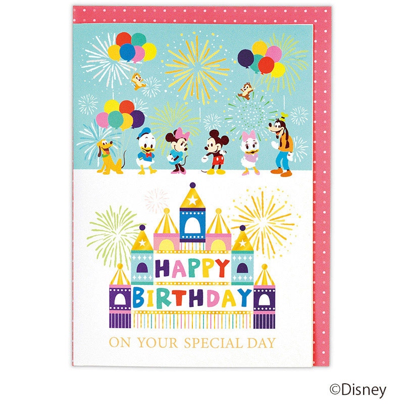 日本ホールマーク 誕生お祝い 立体オルゴールカード ディズニーバースデーミッキーマウスマーチ 822415 1枚(ご注文単位6枚)【直送品】