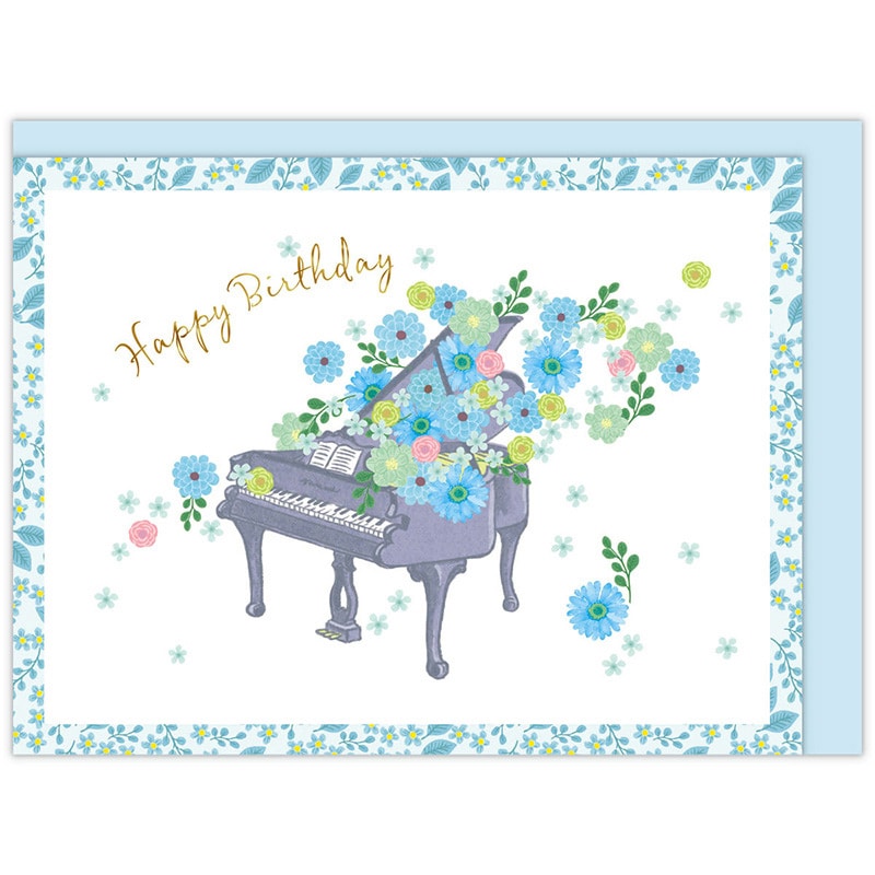 日本ホールマーク 誕生お祝い　立体カード フラワーピアノ 826369 1枚（ご注文単位6枚）【直送品】