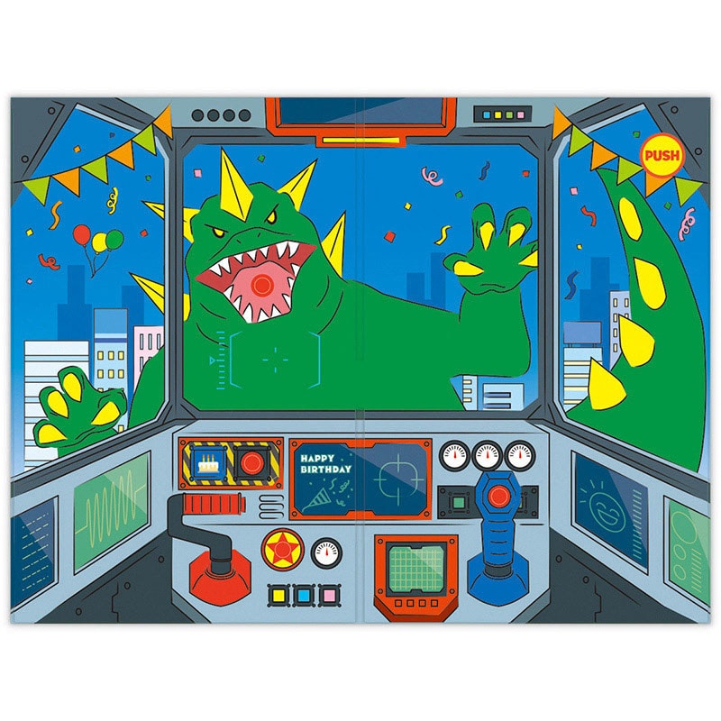 日本ホールマーク 誕生お祝い 立体オルゴールカード バースデーロボット 829797 1枚(ご注文単位3枚)【直送品】