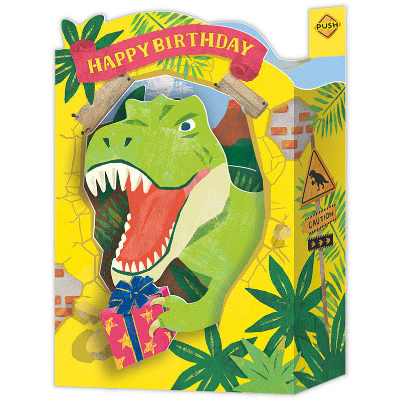 日本ホールマーク 誕生お祝い　立体オルゴールカード ボックス恐竜 829810 1枚（ご注文単位6枚）【直送品】
