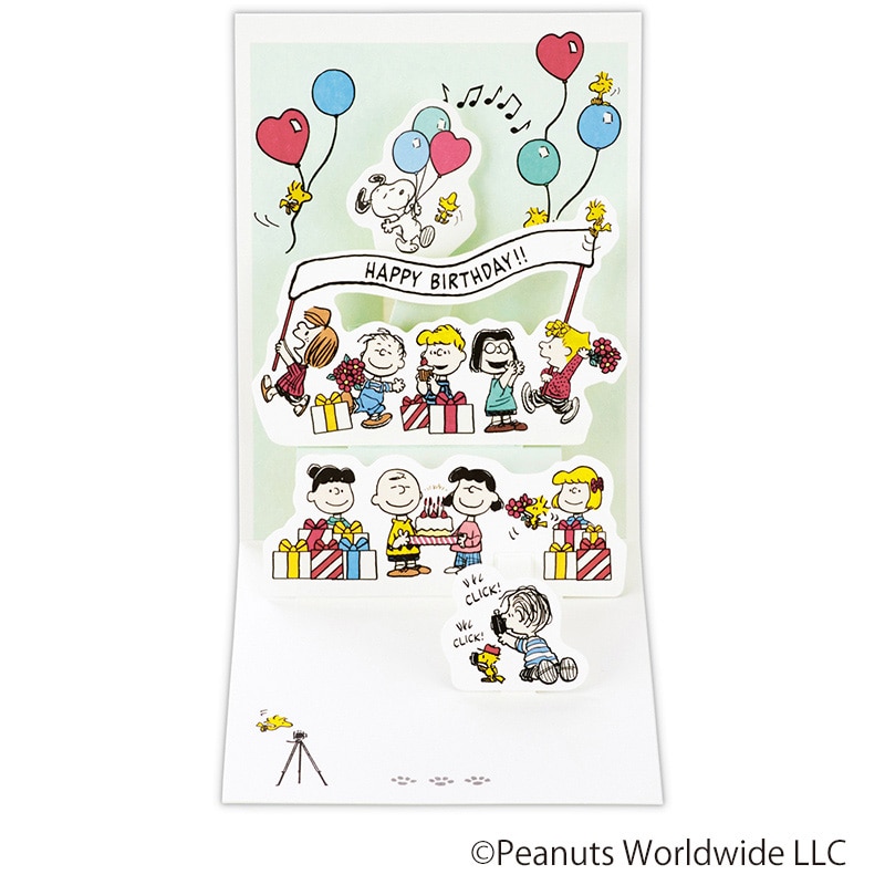 日本ホールマーク 誕生お祝い　立体カード スヌーピー　バースデーフォト 830151 1枚（ご注文単位6枚）【直送品】