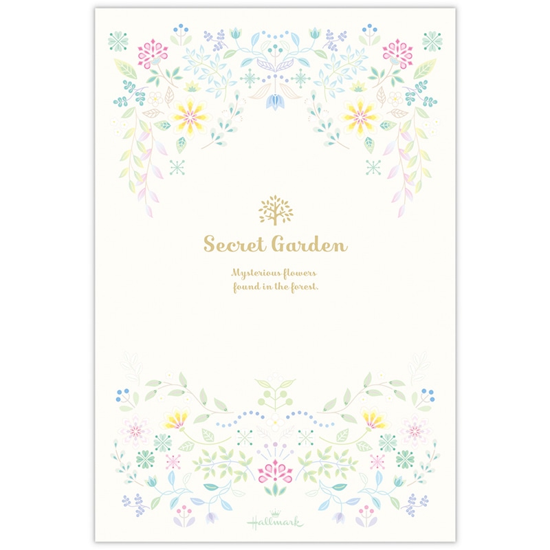 日本ホールマーク 葉書箋 シークレットガーデン 831776 1冊（ご注文単位6冊）【直送品】