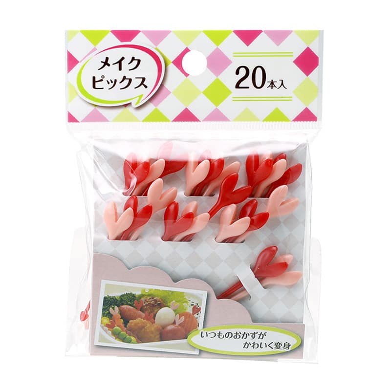 ストリックスデザイン メイクピックス レッド/ピンク 20本入 MA-163 1束(ご注文単位200束)【直送品】