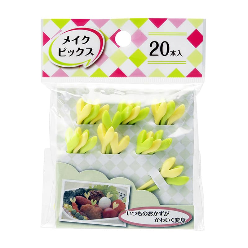 ストリックスデザイン メイクピックス グリーン/イエロー 20本入 MA-164 1束(ご注文単位200束)【直送品】