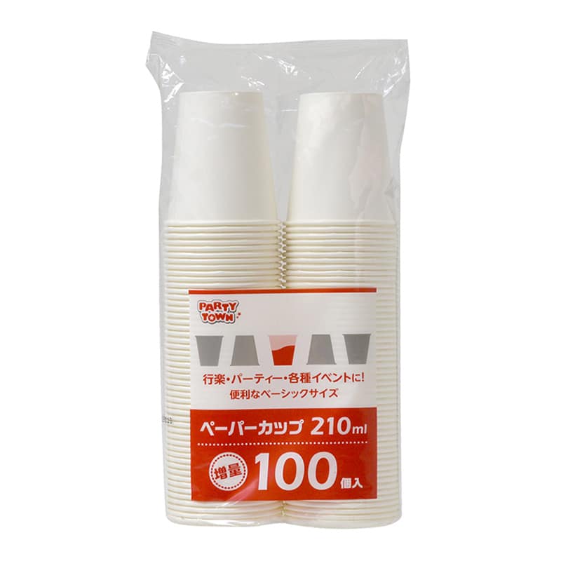 ストリックスデザイン ペーパーカップ 210ml 100個入 DR-506L 1束(ご注文単位36束)【直送品】