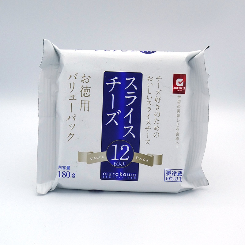 ムラカワ スライスチーズ お徳用バリューパック 12枚入 180g 冷蔵 1個※軽(ご注文単位1個)※注文上限数12まで【直送品】