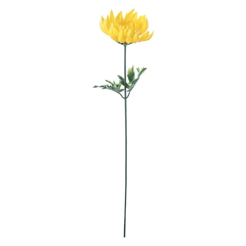 ポピー 造花　PEマム イエロー FF-3062-Y 1本（ご注文単位24本）【直送品】