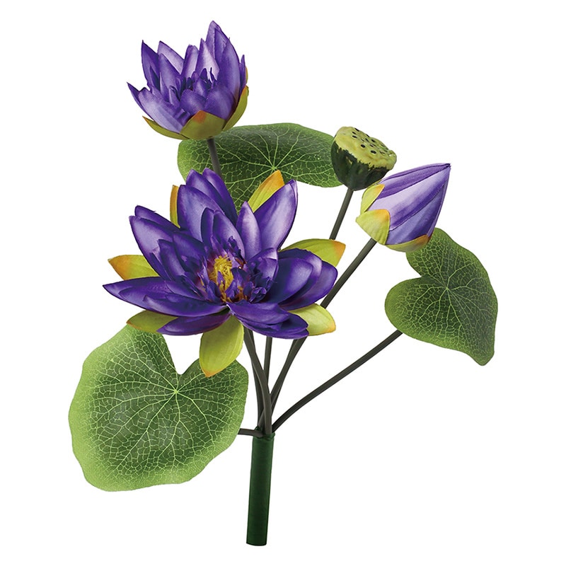 ポピー 造花　ロータスブッシュ パープル FB-2628-PU 1本（ご注文単位12本）【直送品】