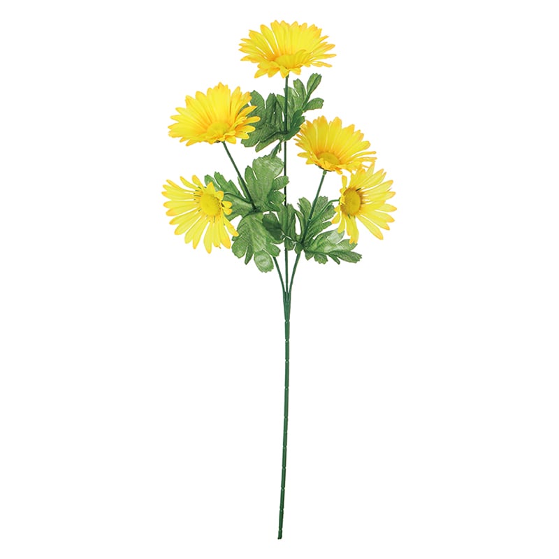 ポピー 造花　デージースプレー イエロー FF-3075-Y 1本（ご注文単位24本）【直送品】