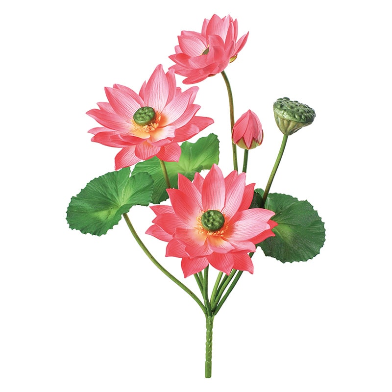 ポピー 造花　ロータスブッシュ ピンク FB-2630A-P 1本（ご注文単位6本）【直送品】